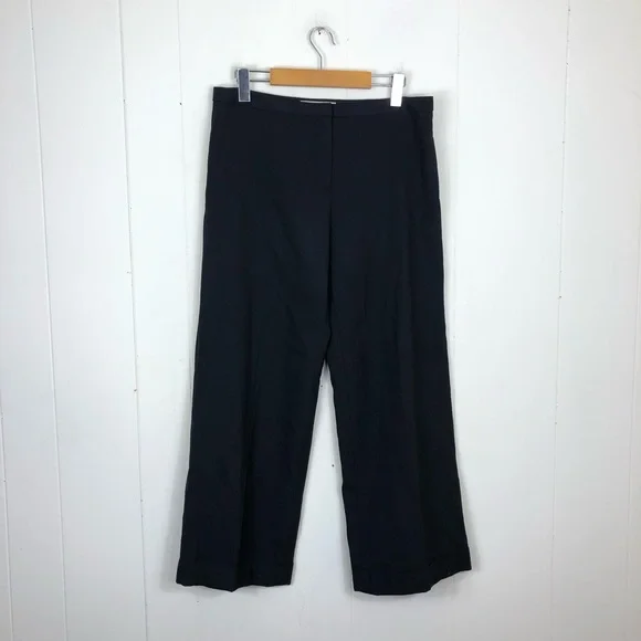 Tory Burch Wool Wide Leg Trousers Sz 6 - Picture 2 of 14